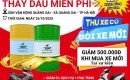 SIÊU SỰ KIỆN – THAY DẦU MIỄN PHÍ CHO 200 KHÁCH HÀNG ĐẦU TIÊN